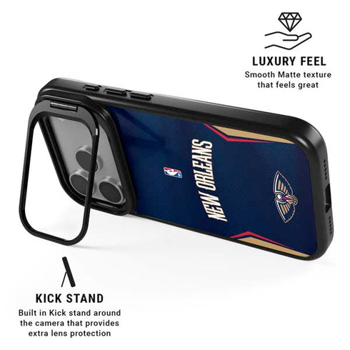NBA New Orleans Pelicans Jersey iPhone 17 Pro Max Kickstand Case