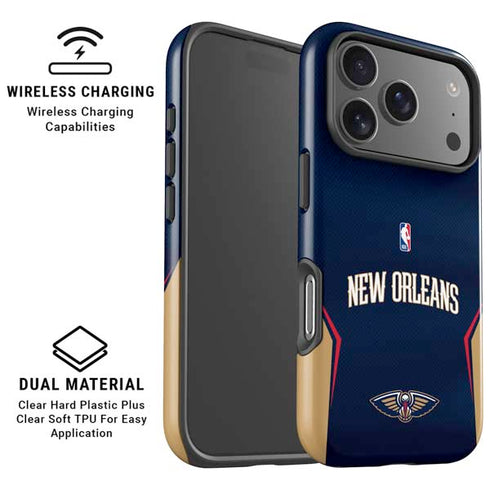 NBA New Orleans Pelicans Jersey iPhone 17 Pro Max Magsafe Impact Case