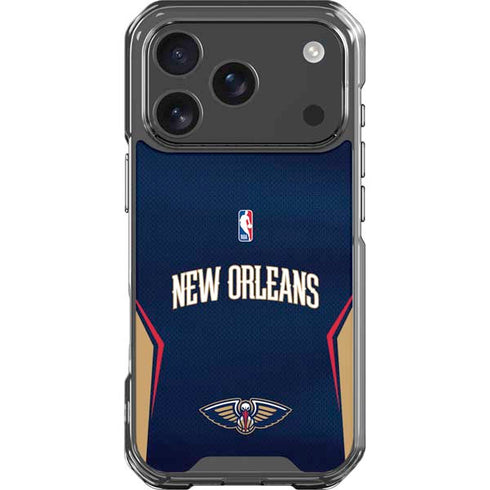 NBA New Orleans Pelicans Jersey iPhone 18 Pro Clear Case
