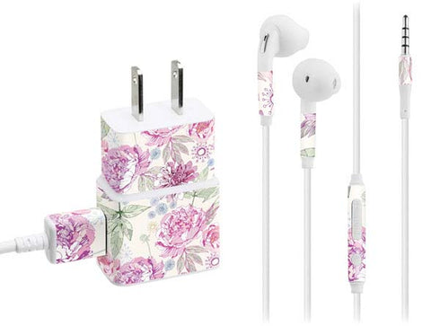 Peony Phone Charger Skin