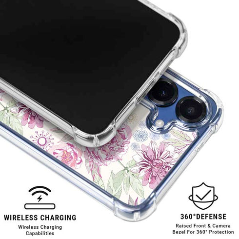 Peony Galaxy S25 Plus Clear Case