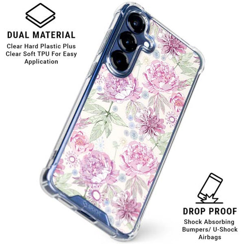 Peony Galaxy S25 Plus Clear Case