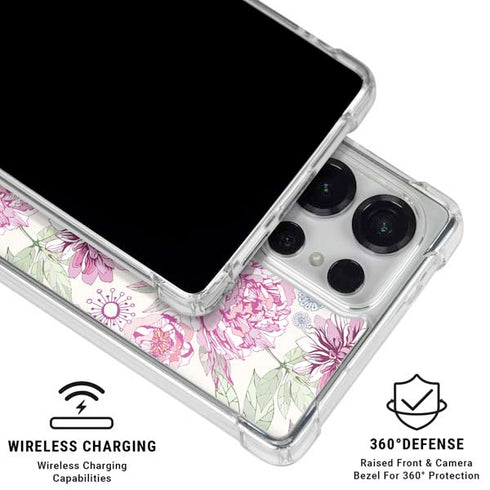 Peony Galaxy S26 Ultra Clear Case