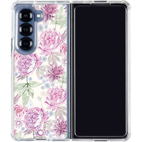 Peony Galaxy Z Fold7 Clear Case