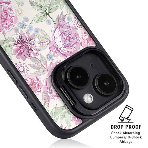 Peony iPhone 13 Kickstand Case