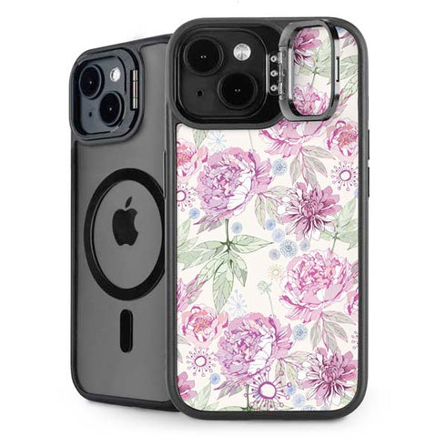 Peony iPhone 15 Kickstand Case