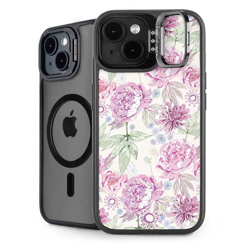 Peony iPhone 15 Plus Kickstand Case