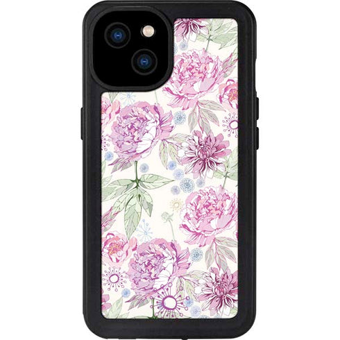 Peony iPhone 15 Plus Waterproof Case