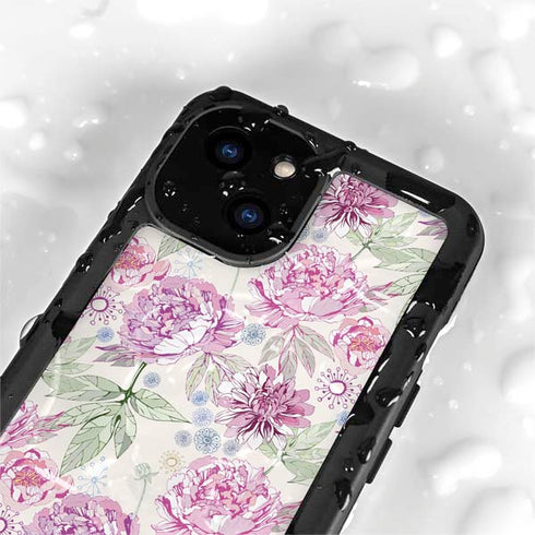 Peony iPhone 15 Plus Waterproof Case
