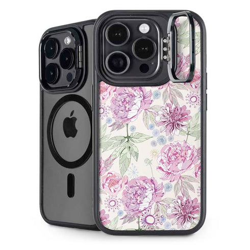 Peony iPhone 15 Pro Max Kickstand Case