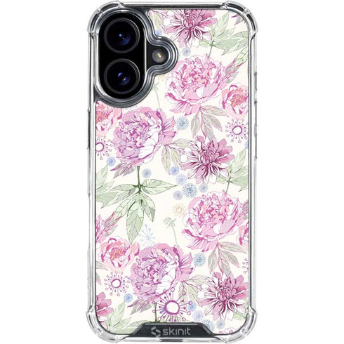 Peony iPhone 16 Clear Case