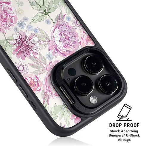 Peony iPhone 16 Pro Kickstand Case