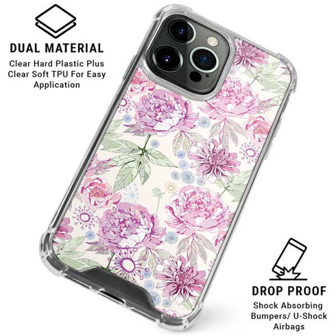 Peony iPhone 16 Pro Max Clear Case