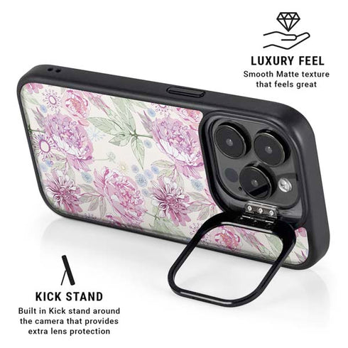 Peony iPhone 16 Pro Max Kickstand Case