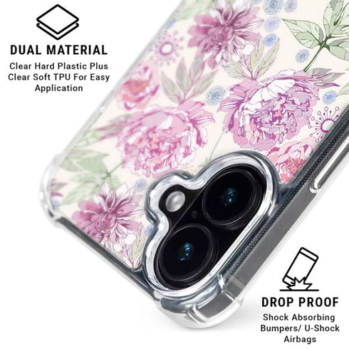 Peony iPhone 17 Clear Case