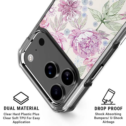 Peony iPhone 17 Pro Clear Case