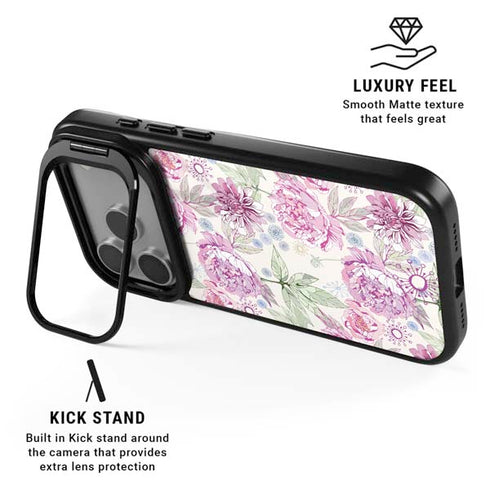 Peony iPhone 17 Pro Kickstand Case