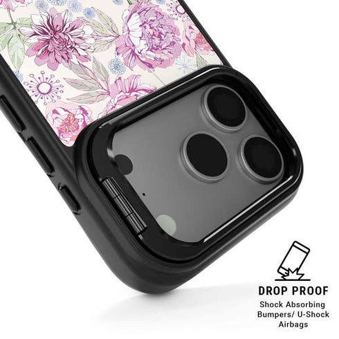 Peony iPhone 17 Pro Kickstand Case