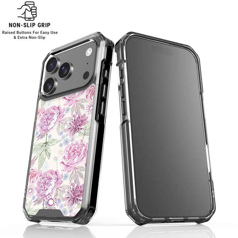 Peony iPhone 17 Pro Max Clear Case