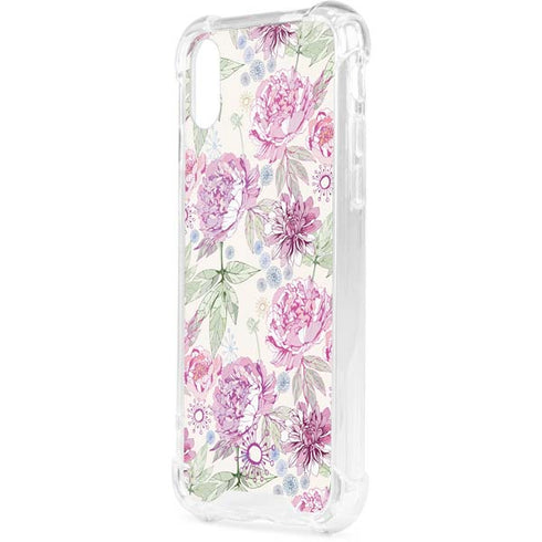 Peony iPhone XS Clear Case