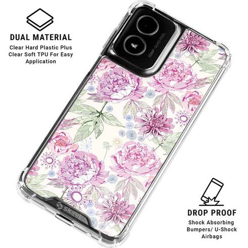 Peony Moto G Power 5G (2024) Clear Case
