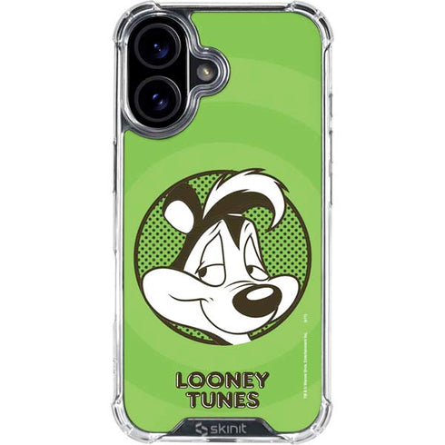 Looney Tunes Pepe Le Pew Full iPhone 16 Plus Clear Case