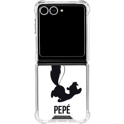 Looney Tunes Pepe Le Pew Identity Galaxy Z Flip7 Clear Case