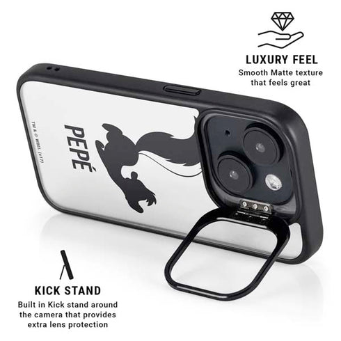Looney Tunes Pepe Le Pew Identity iPhone 15 Plus Kickstand Case