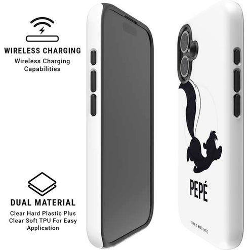 Looney Tunes Pepe Le Pew Identity iPhone 16 Magsafe Impact Case