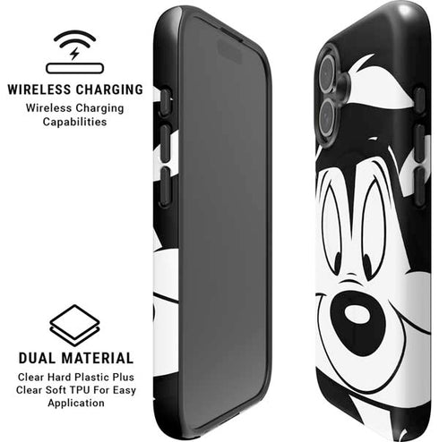 Looney Tunes Pepe Le Pew iPhone 16 Magsafe Impact Case