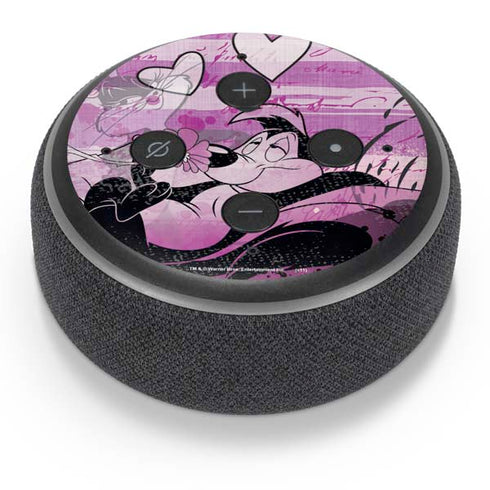 Looney Tunes Pepe Le Pew Purple Romance Amazon Echo Dot Skin