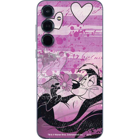 Looney Tunes Pepe Le Pew Purple Romance Galaxy A35 5G Skin