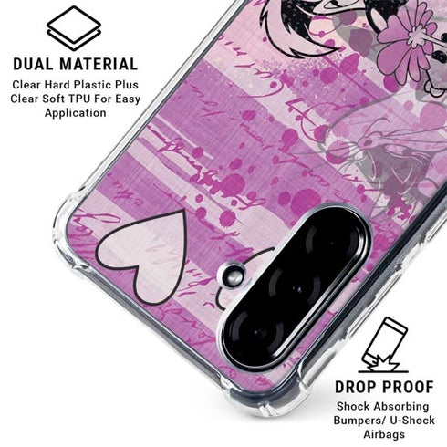 Looney Tunes Pepe Le Pew Purple Romance Galaxy A36 5G Clear Case