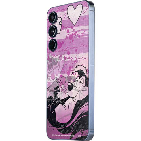 Looney Tunes Pepe Le Pew Purple Romance Galaxy A55 5G Skin