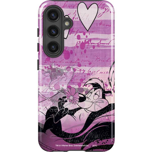 Looney Tunes Pepe Le Pew Purple Romance Galaxy S25 Impact Case