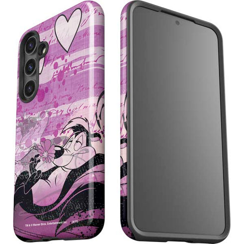 Looney Tunes Pepe Le Pew Purple Romance Galaxy S25 Plus Impact Case
