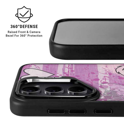 Looney Tunes Pepe Le Pew Purple Romance Galaxy S25 Plus Kickstand Case