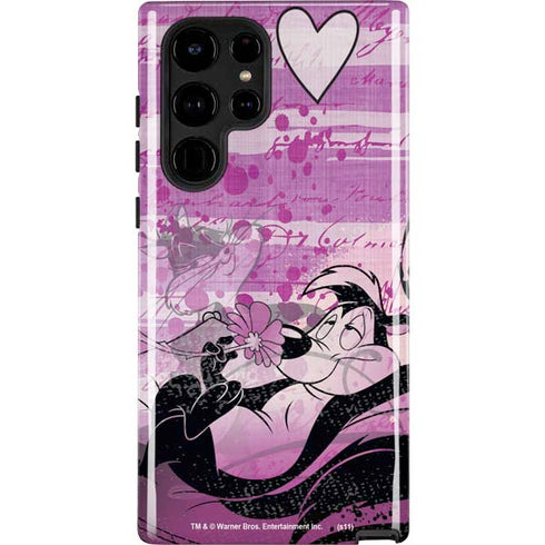 Looney Tunes Pepe Le Pew Purple Romance Galaxy S25 Ultra Impact Case