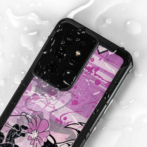Looney Tunes Pepe Le Pew Purple Romance Galaxy S24 Ultra Waterproof Case