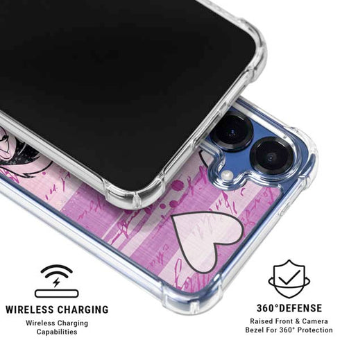 Looney Tunes Pepe Le Pew Purple Romance Galaxy S25 Plus Clear Case