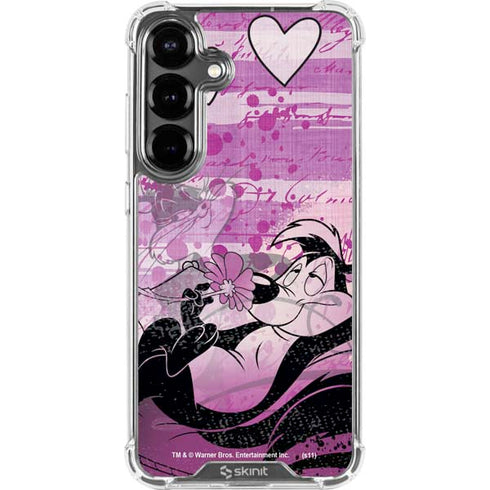 Looney Tunes Pepe Le Pew Purple Romance Galaxy S26 Clear Case