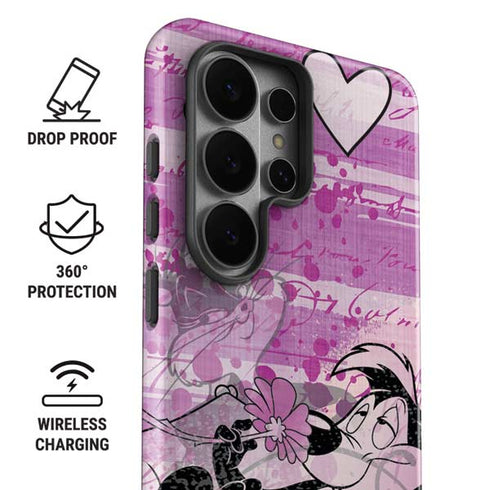Looney Tunes Pepe Le Pew Purple Romance Galaxy S26 Ultra Impact Case