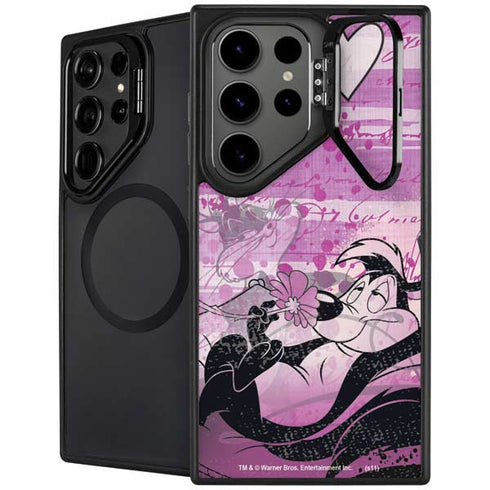 Looney Tunes Pepe Le Pew Purple Romance Galaxy S26 Ultra Kickstand Case