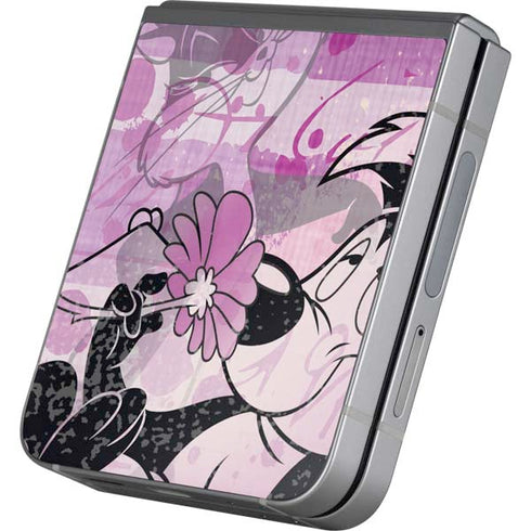 Looney Tunes Pepe Le Pew Purple Romance Galaxy Z Flip6 Skin