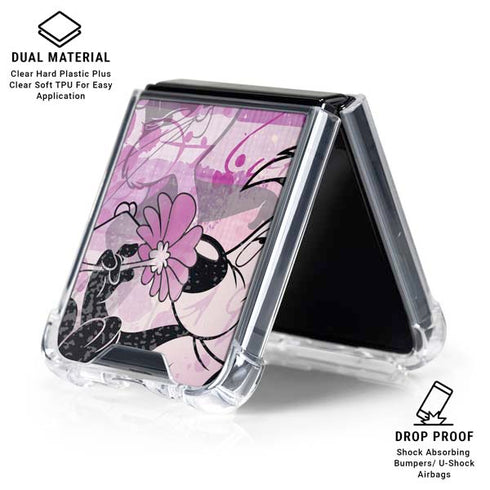 Looney Tunes Pepe Le Pew Purple Romance Galaxy Z Flip6 Clear Case