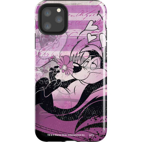 Looney Tunes Pepe Le Pew Purple Romance iPhone Cases