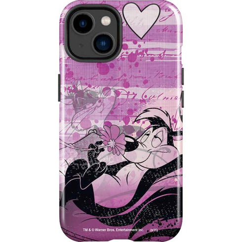 Looney Tunes Pepe Le Pew Purple Romance iPhone 15 Impact Case