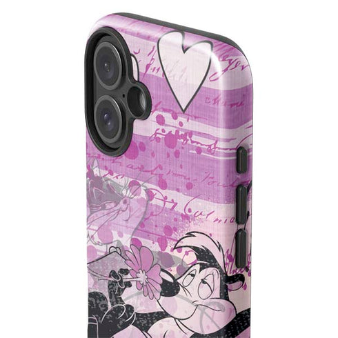 Looney Tunes Pepe Le Pew Purple Romance iPhone 16 Impact Case