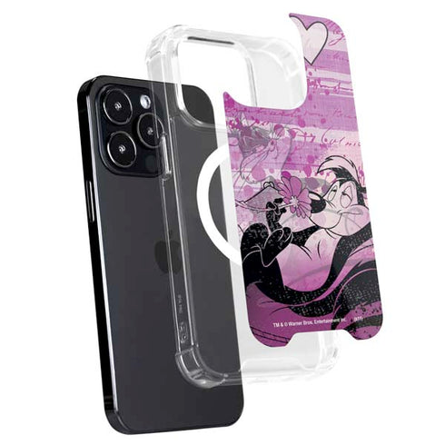 Looney Tunes Pepe Le Pew Purple Romance iPhone 16 Pro Max MagSafe Case