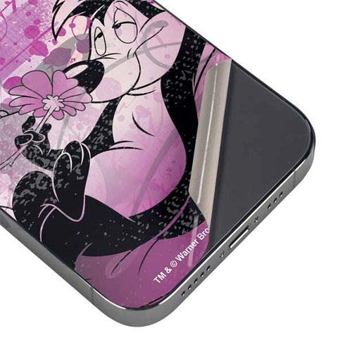Looney Tunes Pepe Le Pew Purple Romance iPhone 16 Pro Skin